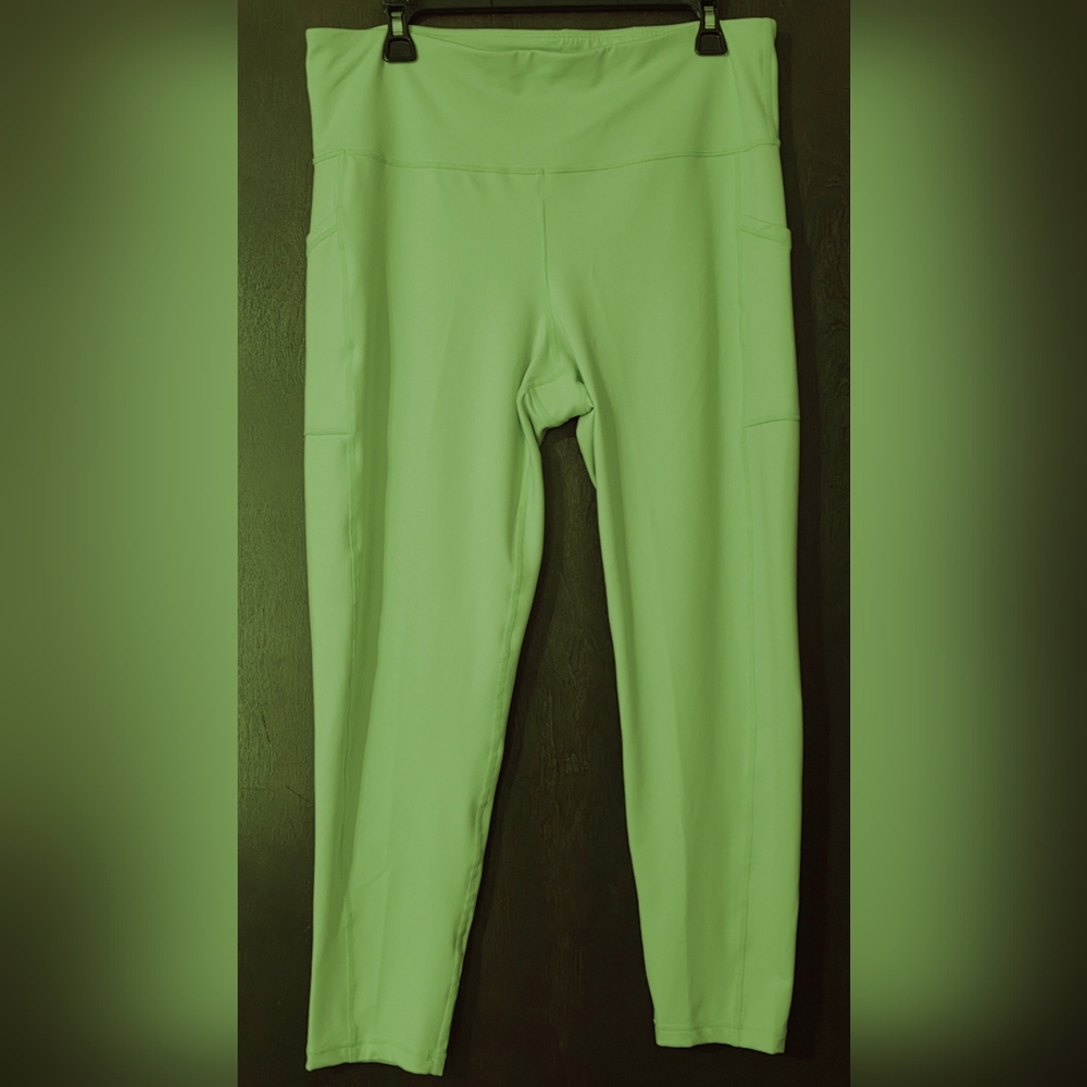 Ideology Women's Size XL GREEN Side Pockets Leggings - Picture 2 of 9